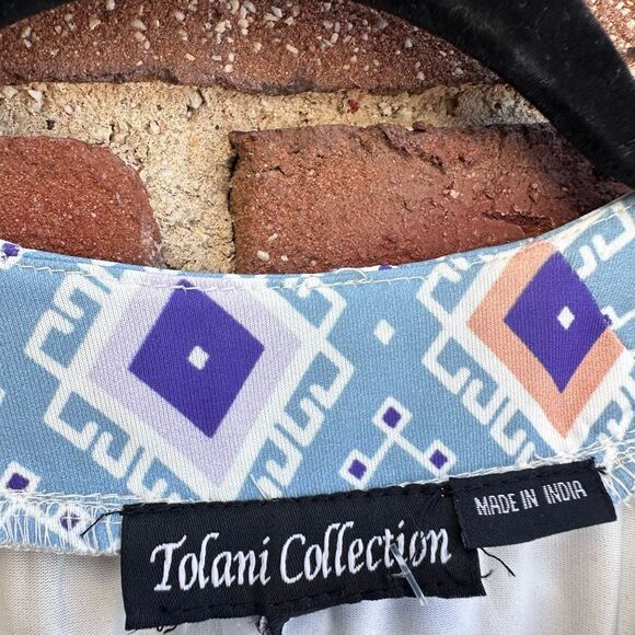 Tolani Collection patchwork Printed Dress with Ruffle womens XL NWT - Picture 9 of 11